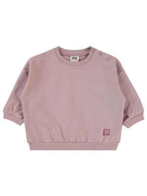 Civil Baby Civil Basic Kalp Etiketli 6-18 Ay Sweatshirt - Lila