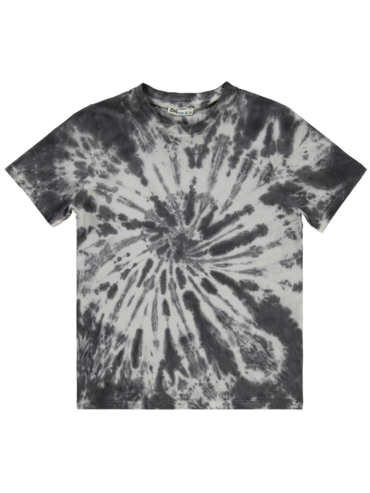 Civil Boys Batik Yıkama 10-13 Yaş Tişört - Siyah