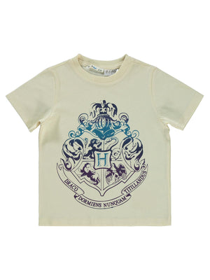 Harry Potter Logo Baskılı 2-5 Yaş Tişört - Fil Dişi