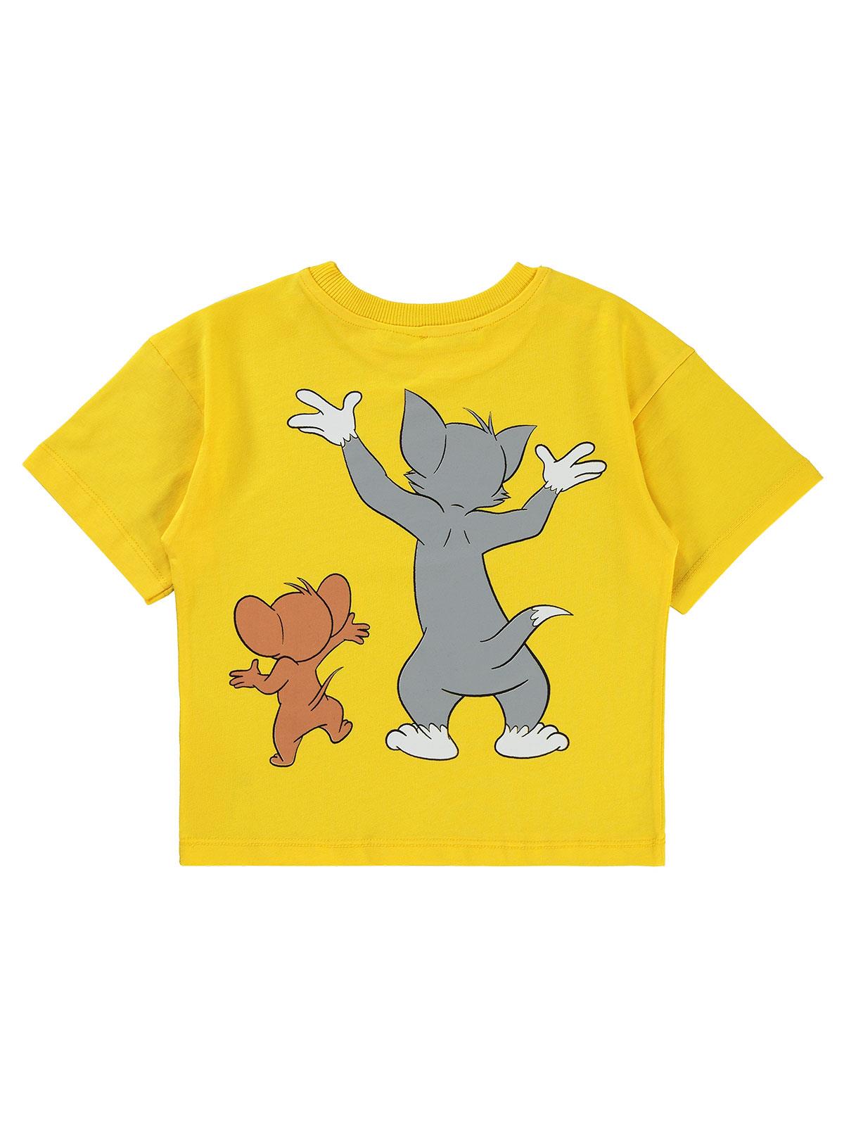Tom And Jerry Baskılı 2-5 Yaş Tişört - Sarı