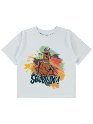 Scooby Doo Baskılı 6-9 Yaş Tişört - Beyaz
