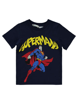 Süperman Baskılı 2-5 Yaş Tişört - Lacivert
