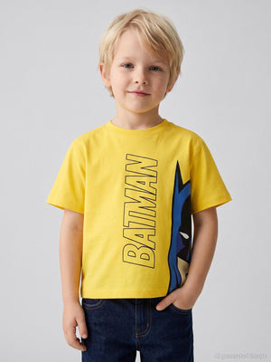 Batman Baskılı 2-5 Yaş Tişört - Sarı
