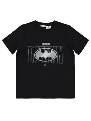 Batman Logolu 10-13 Yaş Tişört - Siyah