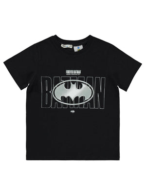 Batman Logolu 6-9 Yaş Tişört - Siyah