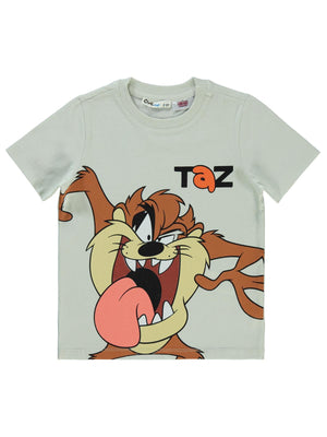 Tazmanya Taz Baskılı 2-5 Yaş Tişört - Gri