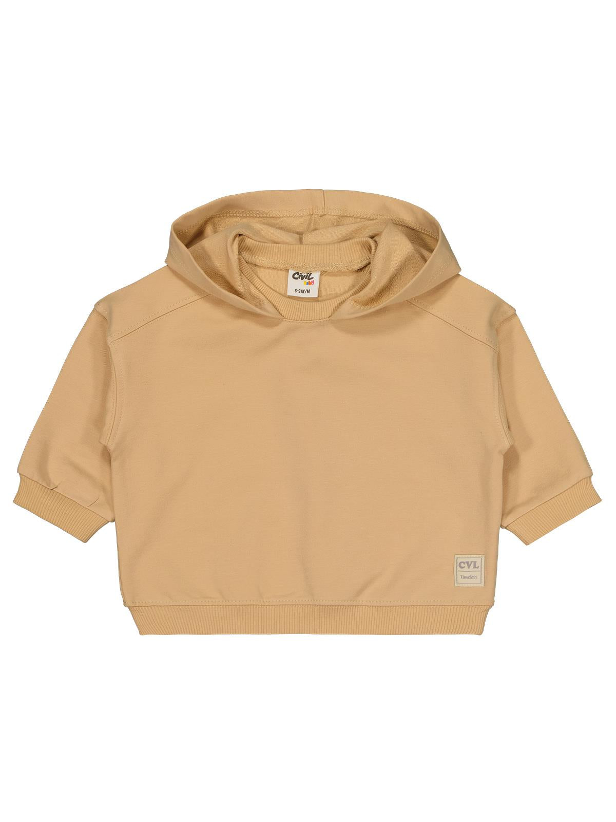 Civil Baby Civil Basic Timeless Kapüşonlu 6-18 Ay Sweatshirt - Kahverengi