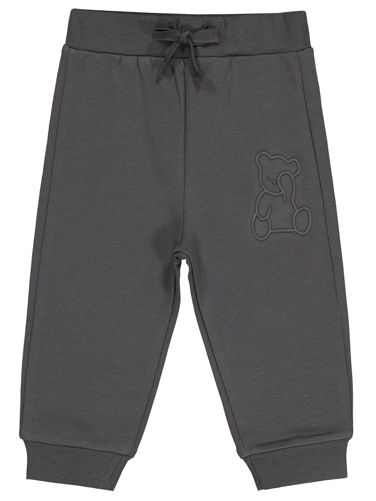 Civil Baby Erkek Bebek Teddy Baskılı 6-18 Ay Eşofman Altı - Gri