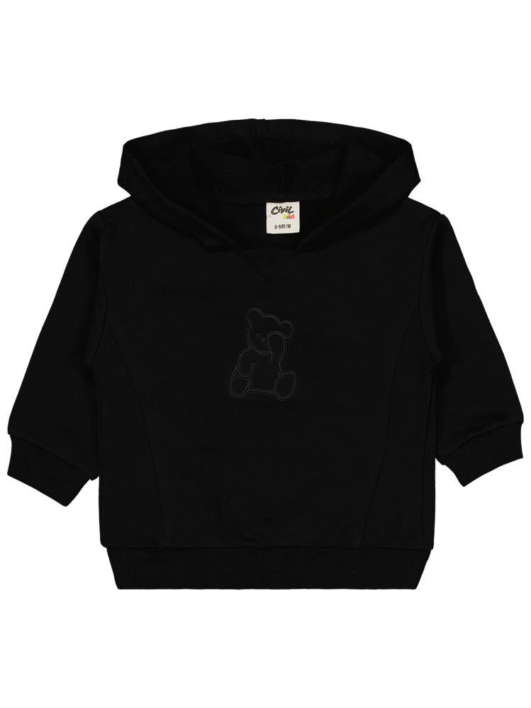 Civil Baby Teddy Baskılı 6-18 Ay Takım - Siyah