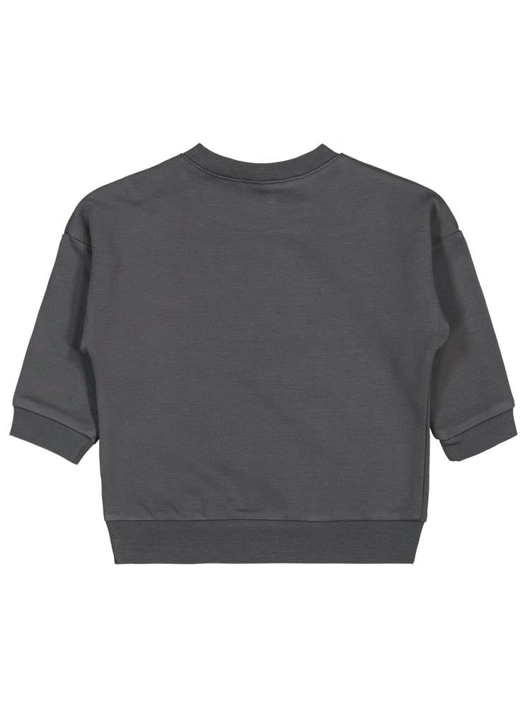 Civil Baby Teddy Baskılı 6-18 Ay Sweatshirt - Gri