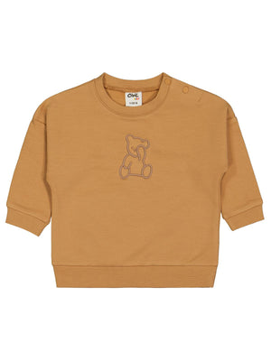 Civil Baby Teddy Baskılı 6-18 Ay Sweatshirt - Hardal