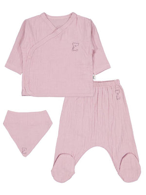 Civil Baby Ayıcık Baskılı Zıbın Takımları - Pembe