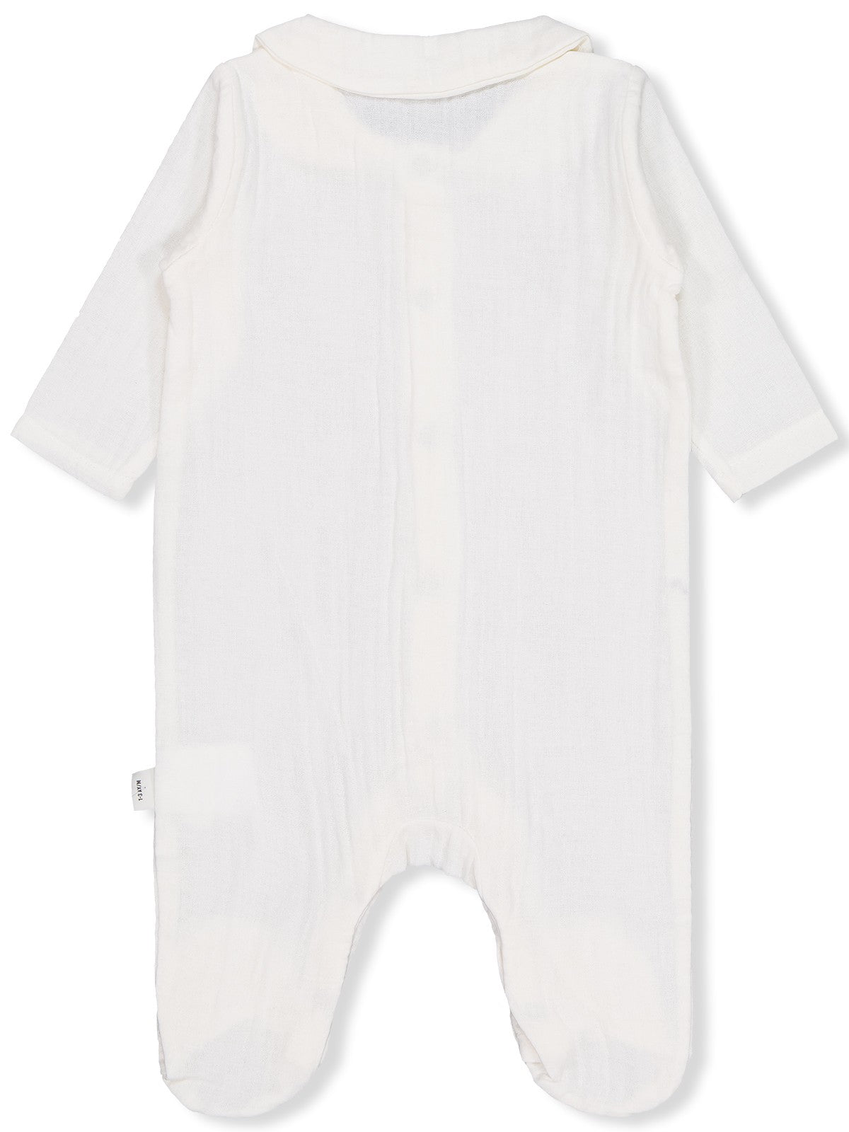 Civil Baby Yakalı Ayıcık Baskılı 1-9 Ay Tulum - Ekru