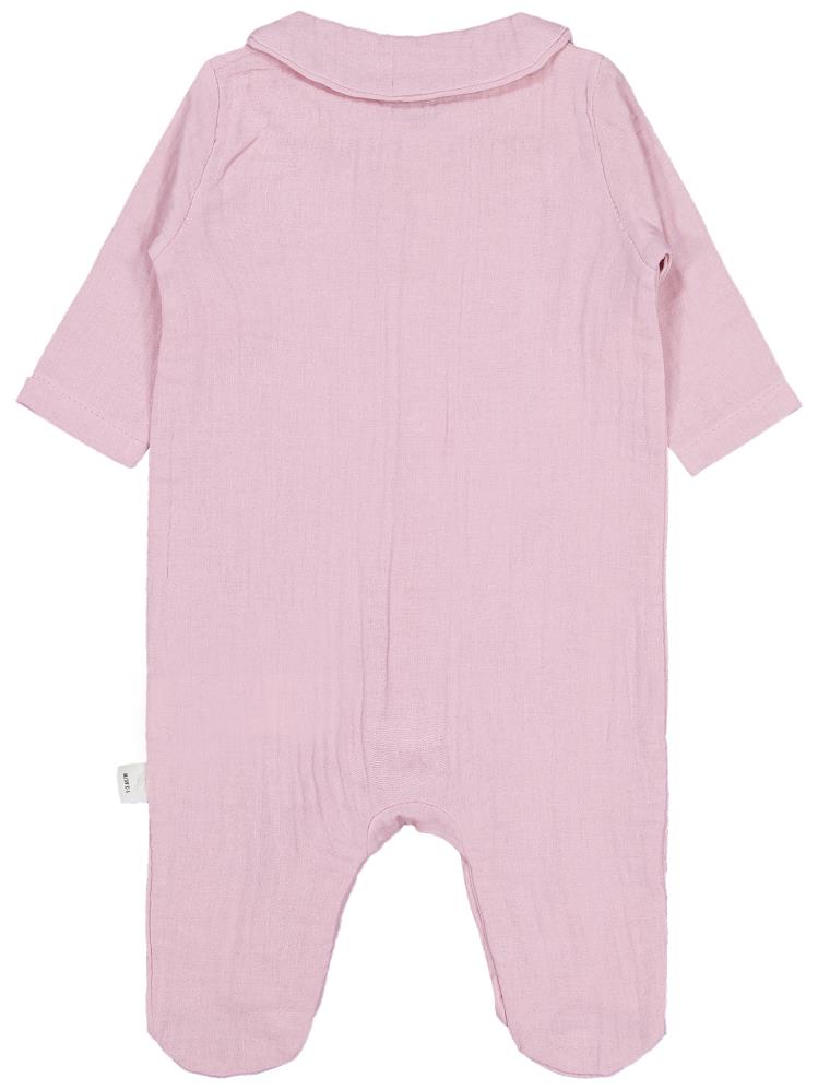 Civil Baby Yakalı Ayıcık Baskılı 1-9 Ay Tulum - Pembe