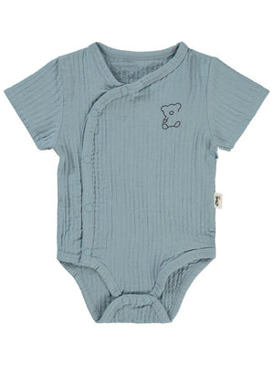 Civil Baby Ayıcık Baskılı 1-18 Ay Çıtçıtlı Badi - Mavi