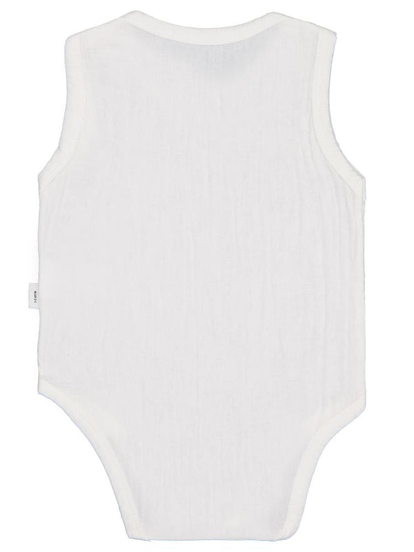 Civil Baby Ayıcık Baskılı 1-18 Ay Çıtçıtlı Badi - Ekru