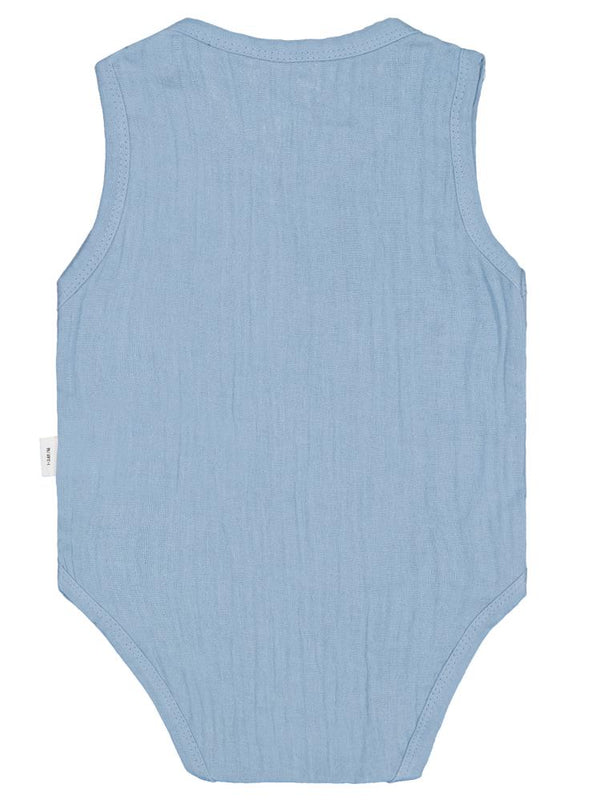 Civil Baby Ayıcık Baskılı 1-18 Ay Çıtçıtlı Badi - Mavi