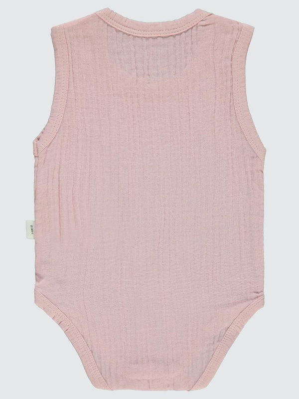 Civil Baby Ayıcık Baskılı 1-18 Ay Çıtçıtlı Badi - Pembe