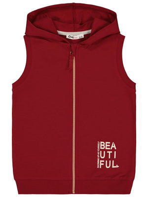 Civil Girls Basic 6-9 Yaş Yelek - Bordo