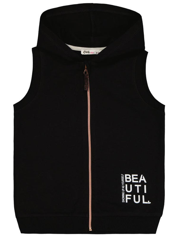 Civil Girls Basic 10-13 Yaş Yelek - Siyah