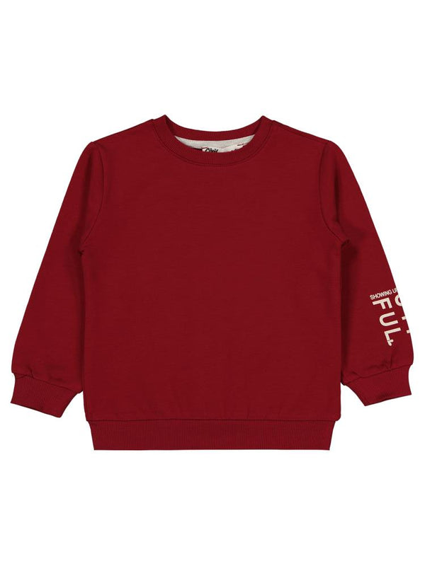 Civil Girls Basic 2-5 Yaş Sweatshirt - Bordo