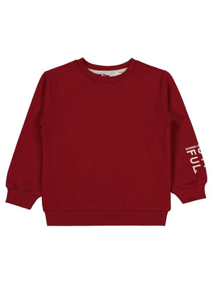 Civil Girls Basic 2-5 Yaş Sweatshirt - Bordo