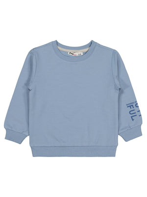 Civil Kız Çocuk Basic Sweatshirt | 2 İp Uzun Kol Bisiklet Yaka | Okul Kreş ve Günlük Kullanım - Mavi