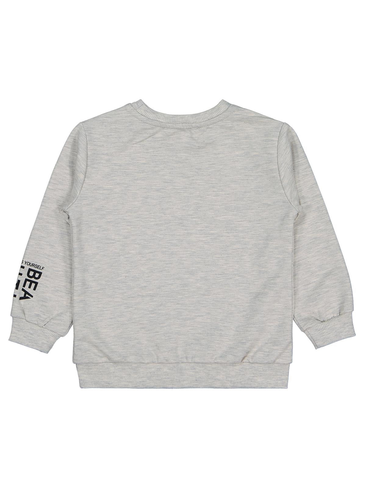 Civil Kız Çocuk Basic Sweatshirt | 2 İp Uzun Kol Bisiklet Yaka | Okul Kreş ve Günlük Kullanım - Ekru