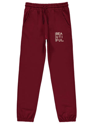 Civil Girls Basic 10-13 Yaş Eşofman Altı - Bordo