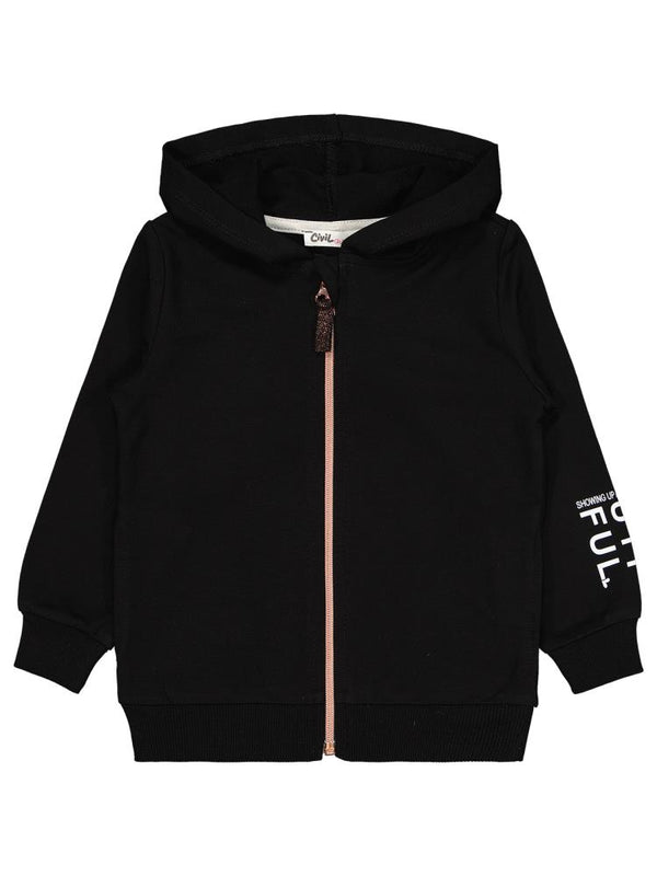 Civil Girls Basic 2-5 Yaş Hırka - Siyah