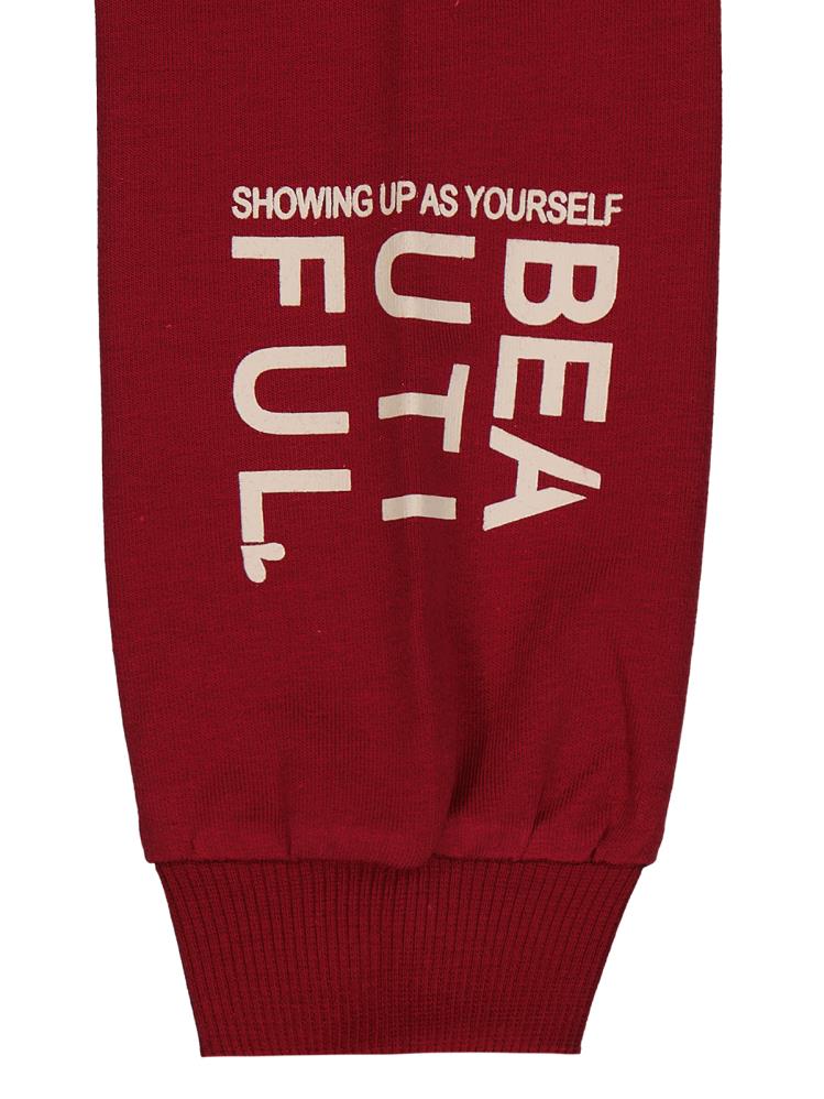 Civil Girls Basic 6-9 Yaş Sweatshirt - Bordo