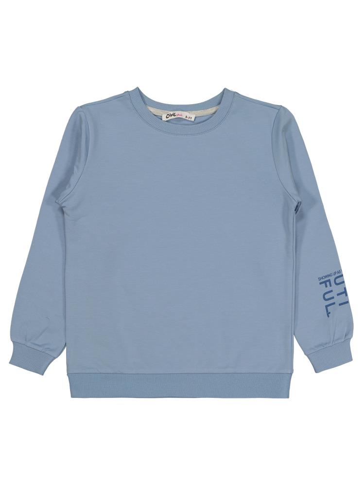 Civil Girls Basic 6-9 Yaş Sweatshirt - Mavi