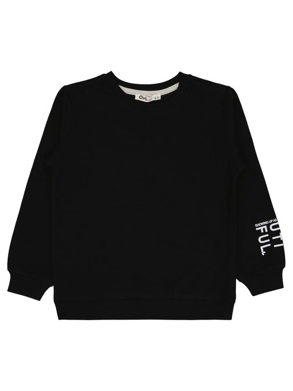 Civil Girls Basic 6-9 Yaş Sweatshirt - Siyah