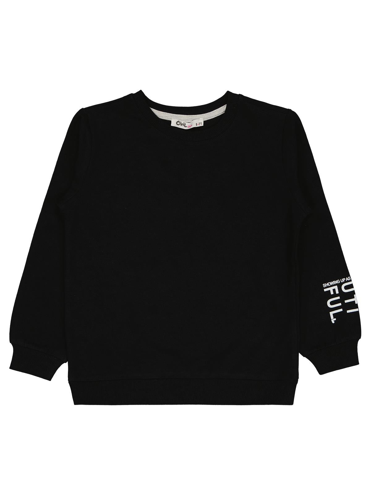 Civil Girls Basic 10-13 Yaş Sweatshirt - Siyah