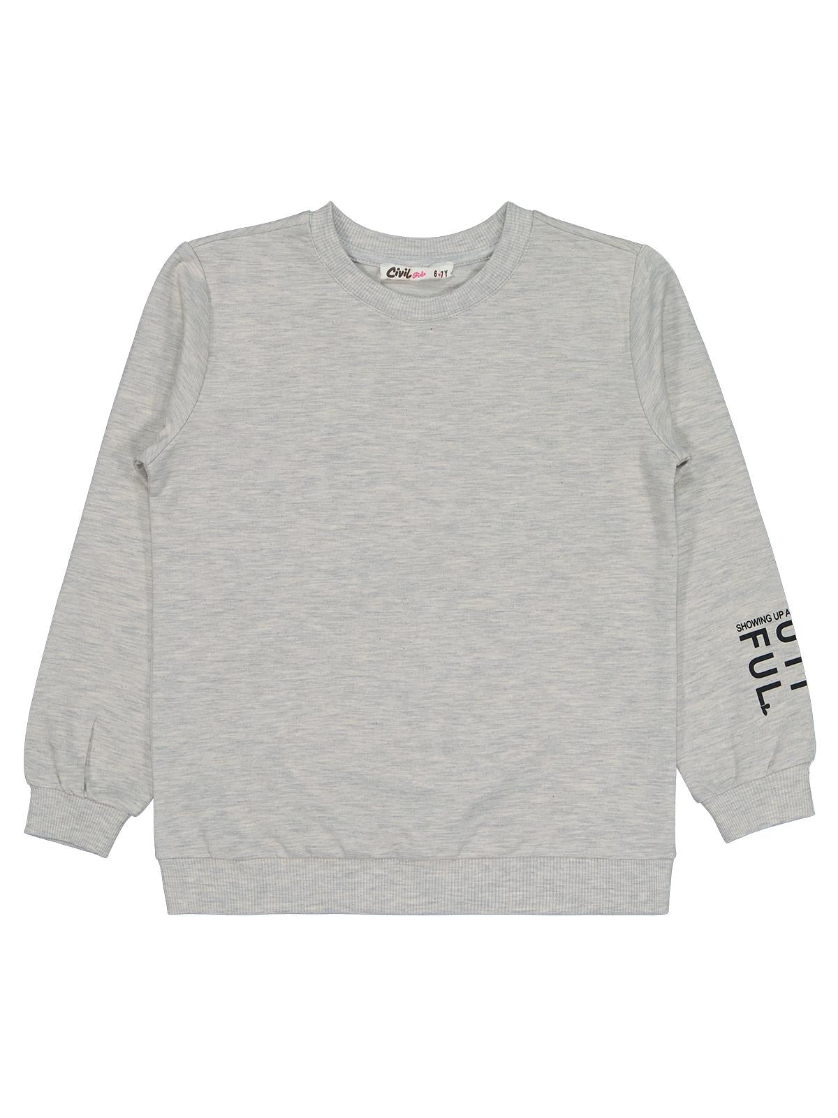 Civil Girls Basic 6-9 Yaş Sweatshirt - Ekru