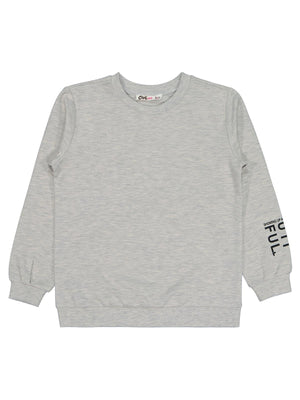 Civil Kız Çocuk Basic Sweatshirt | 2 İp Uzun Kol Bisiklet Yaka | Okul Kreş ve Günlük Kullanım - Ekru