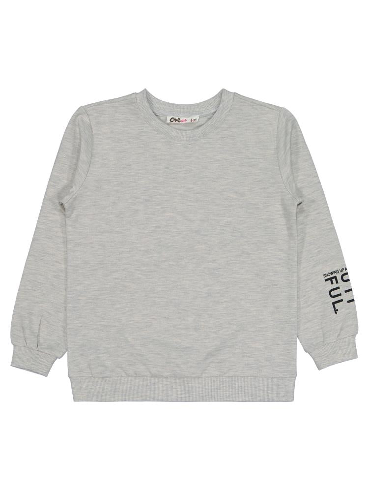 Civil Girls Basic 10-13 Yaş Sweatshirt - Ekru