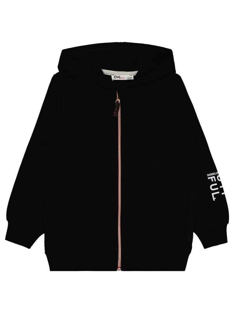 Civil Girls Basic 6-9 Yaş Hırka - Siyah