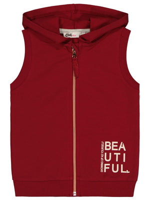 Civil Girls Basic 2-5 Yaş Yelek - Bordo