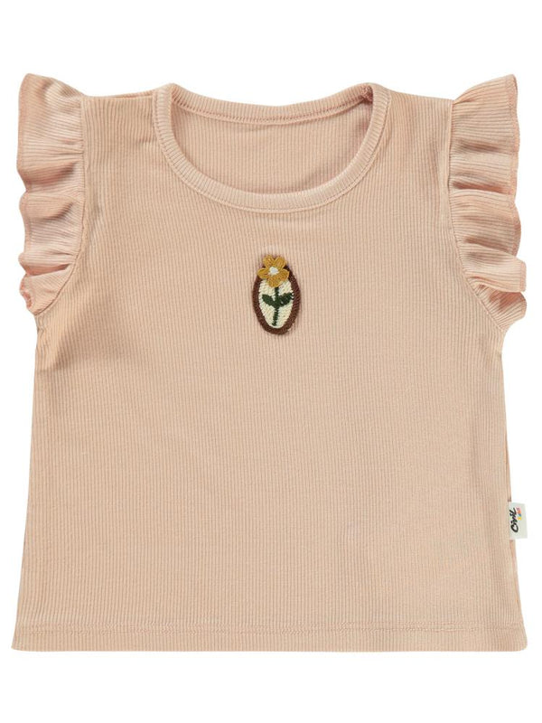 Civil Baby Dikme Aksesuarlı 6-18 Ay Tişört - Pudra