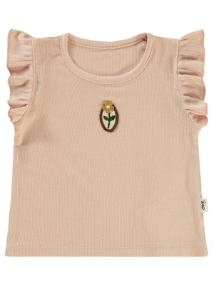 Civil Baby Dikme Aksesuarlı 6-18 Ay Tişört - Pudra