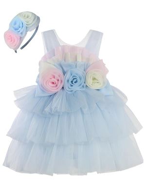 Civil Girls 2-5 Yaş Abiye - Mavi