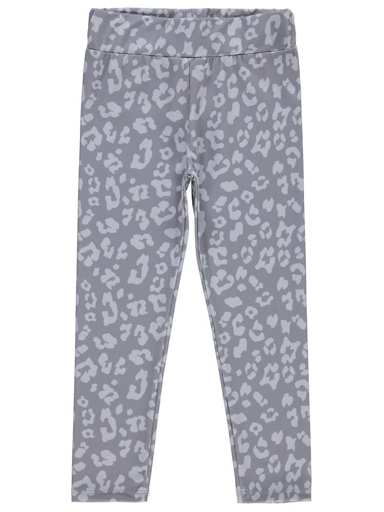 Civil Girls Leopar 10-13 Yaş Tayt - Gri