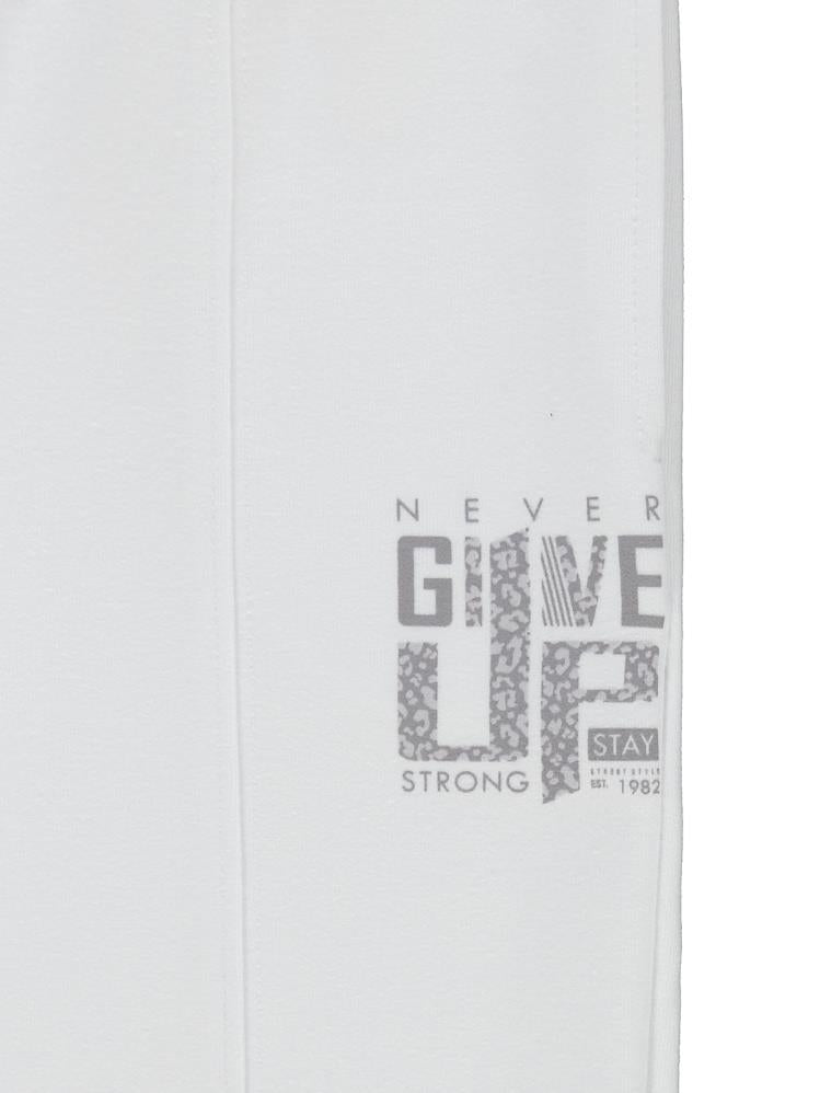 Civil Girls Leopar Baskılı 10-13 Yaş Eşofman Altı - Beyaz