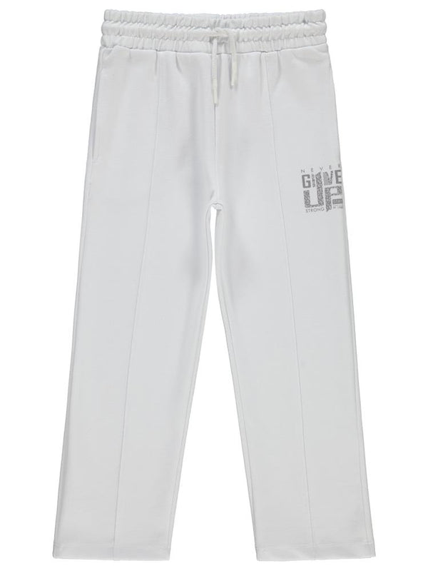 Civil Girls Leopar Baskılı 6-9 Yaş Eşofman Altı - Beyaz