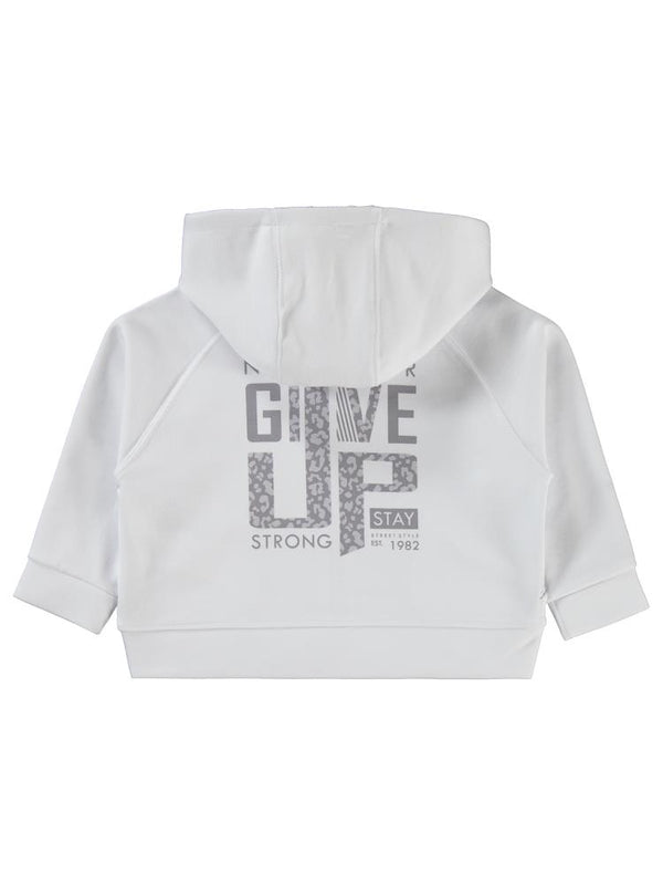 Civil Girls Leopar Baskılı 2-5 Yaş Hırka - Beyaz