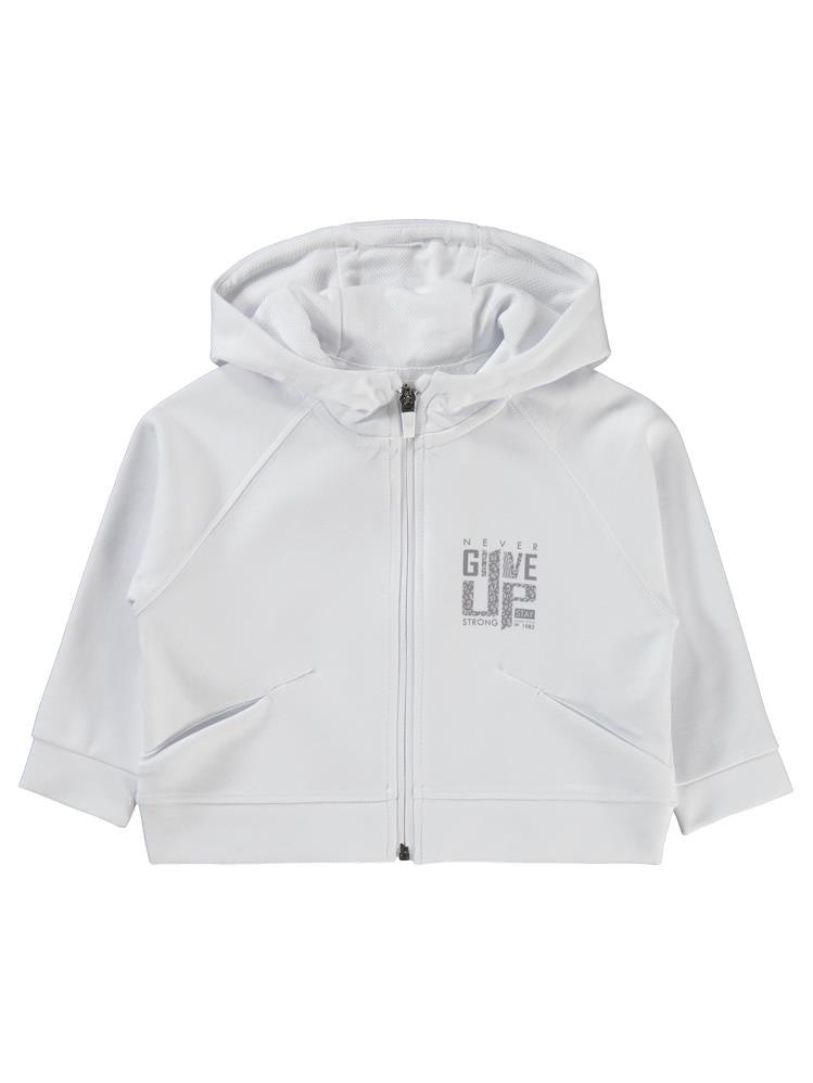 Civil Girls Leopar Baskılı 2-5 Yaş Hırka - Beyaz