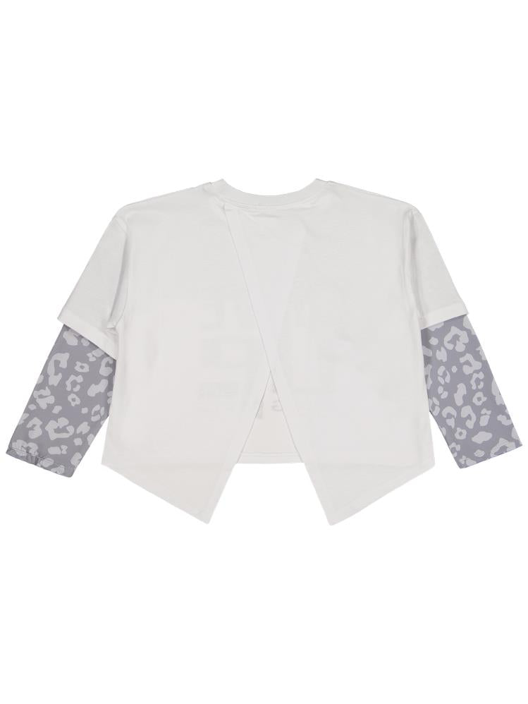 Civil Girls Leopar 10-13 Yaş Sweatshirt - Beyaz