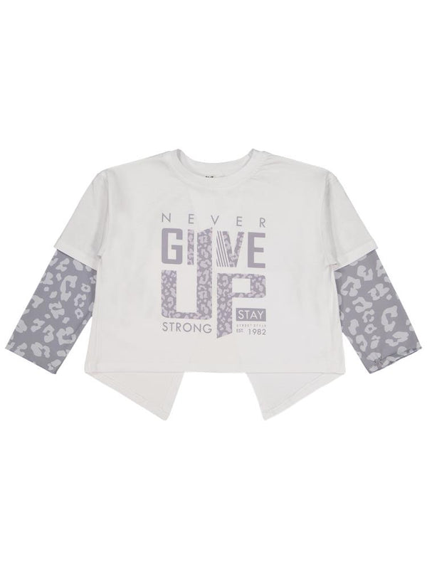 Civil Girls Leopar 10-13 Yaş Sweatshirt - Beyaz