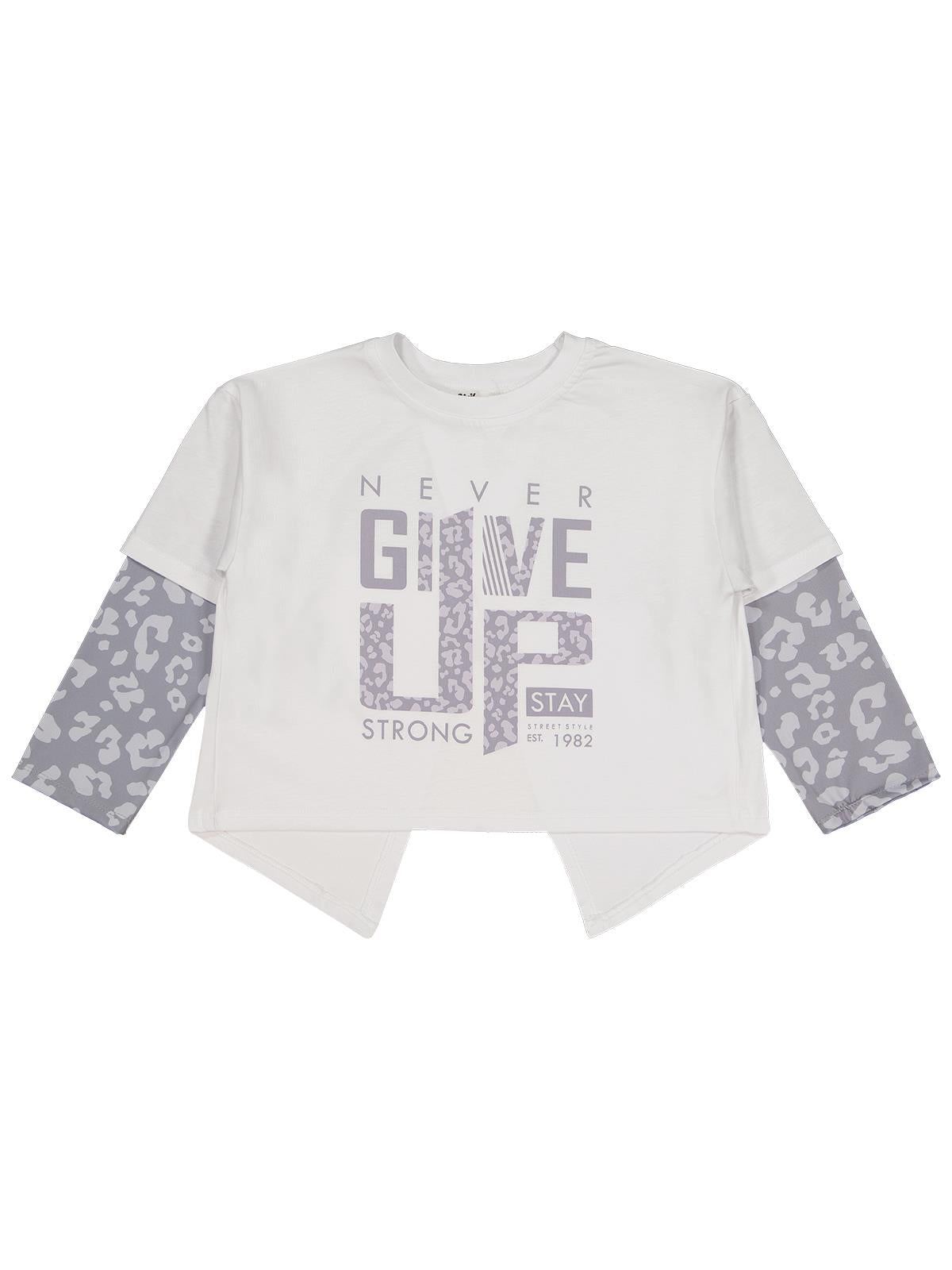 Civil Girls Leopar 6-9 Yaş Sweatshirt - Beyaz
